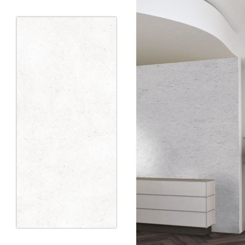 XXL Wandfliese / Duschrückwand Hochglanz - Verona White | Kobert-In Aluverbundplatte