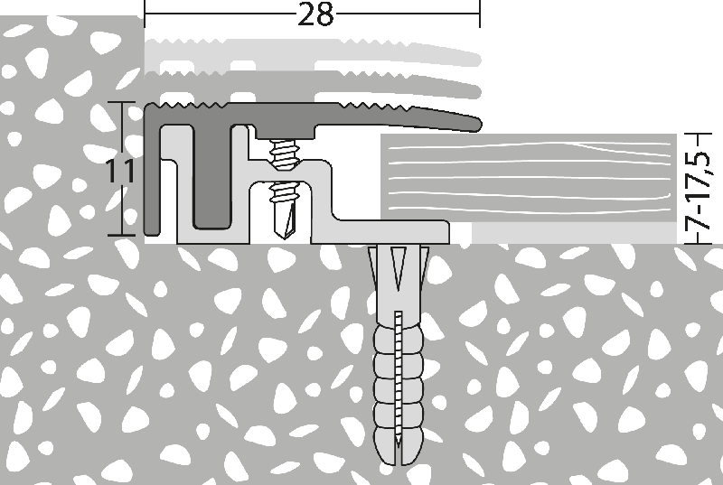 Prinz - PS 400 Abschlussprofil Nr. 404, 28 x 11 mm