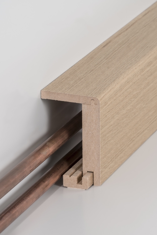 Südbrock Rohrabdeckleiste 64 x 96 x 2500 mm (einteilig), Innenmaß - 45 x 88 mm, Oberkante abgerundet