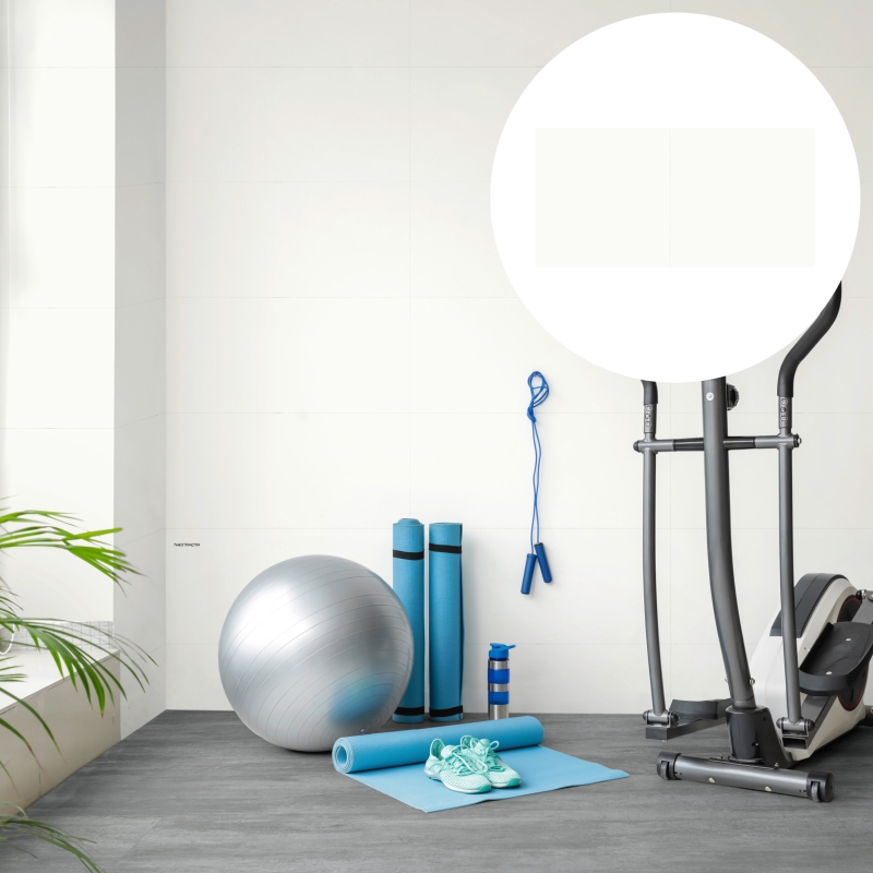 Revêt Vinyl Wandfliesen Weiß Hochglanz 60x30 cm | wasserfest, kratzfest