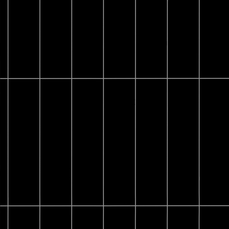 Revêt XL-Vinyl-Wandfliese Butcherblock Schwarz Hochglanz 120x60 cm | wasserfest, kratzfest