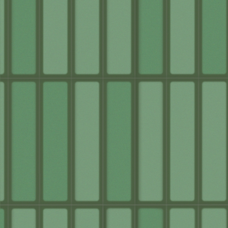 Revêt XL-Vinyl-Wandfliese Butcherblock Grün Hochglanz 120x60 cm | wasserfest, kratzfest