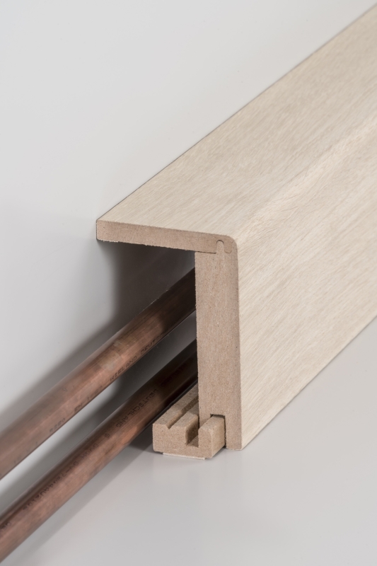 Südbrock Rohrabdeckleiste 64 x 96 x 2500 mm (einteilig), Innenmaß - 45 x 88 mm, Oberkante abgerundet