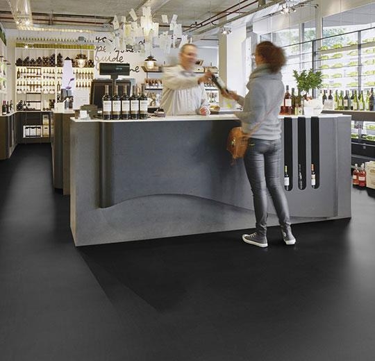 Forbo Marmoleum Walton - 3323 black Linoleum UNI Bahnenware 2,5 mm