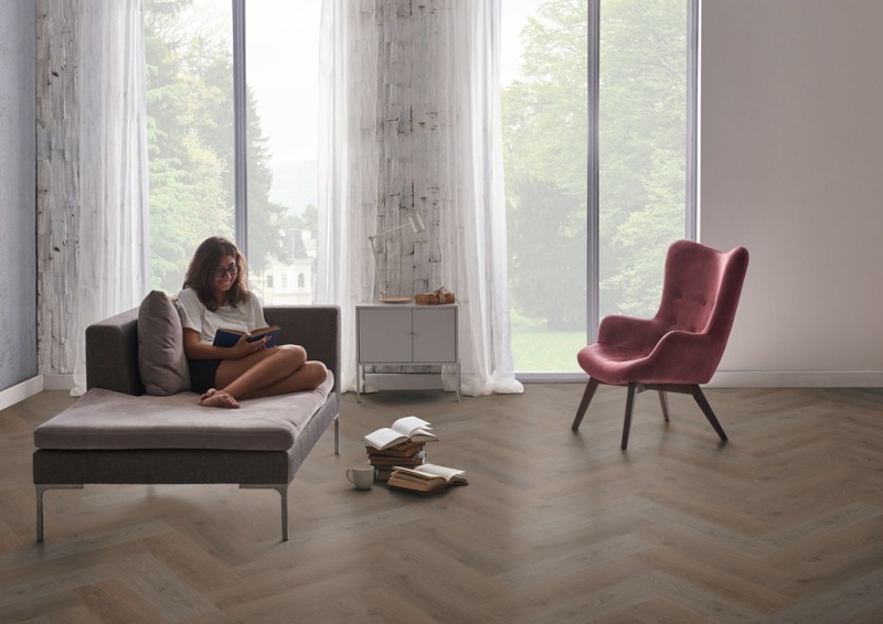 CHECK One - 2076H Boxbach Eiche Herringbone inkl. Trittschall Premium