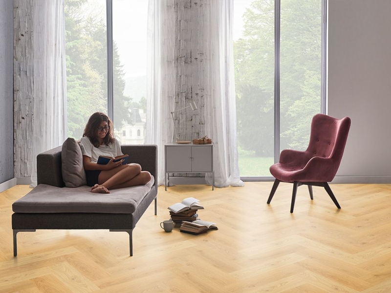 CHECK One - 2078H Burbach Eiche Herringbone inkl. Trittschall Premium