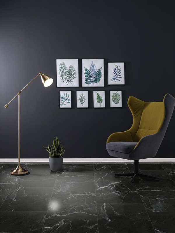 CHECK One - 2156 Pulheim Marmor Hochglanz-Fliese XL inkl. Trittschall Standard