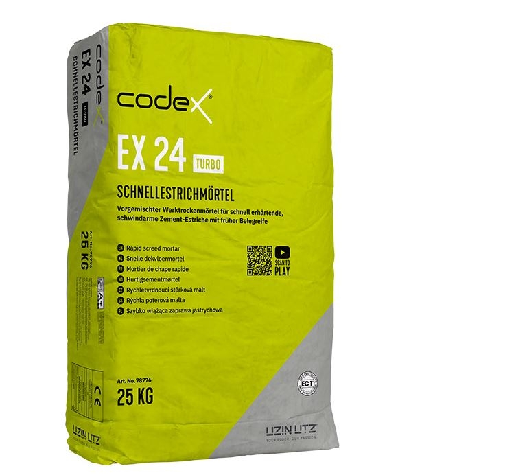 codex EX 24 Turbo Zement-Schnellestrichmörtel - 25 kg