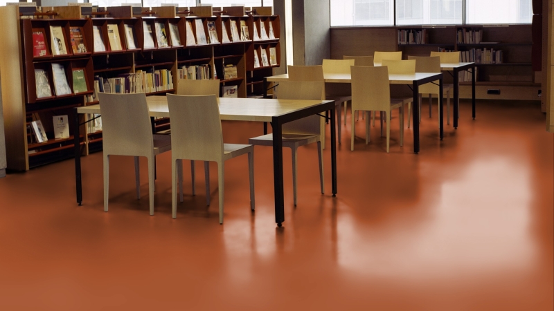 Gerflor DLW Uni Walton NEOCARE™ - 0062 Mediterranean Orange Linoleum Bahnware 2,5 mm
