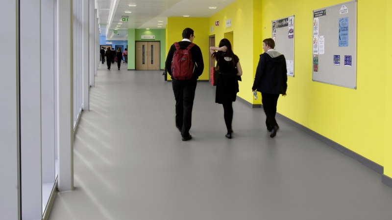 Gerflor DLW Uni Walton NEOCARE™ - 0081 Nickel Grey Linoleum Bahnware 2,5 mm