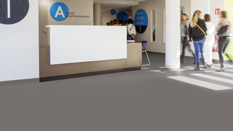 Gerflor DLW Uni Walton NEOCARE™ - 0082 Broken Grey Linoleum Bahnware 2,5 mm