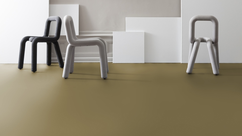 Gerflor DLW Uni Walton NEOCARE™ - 0090 Olive Linoleum Bahnware 2,5 mm