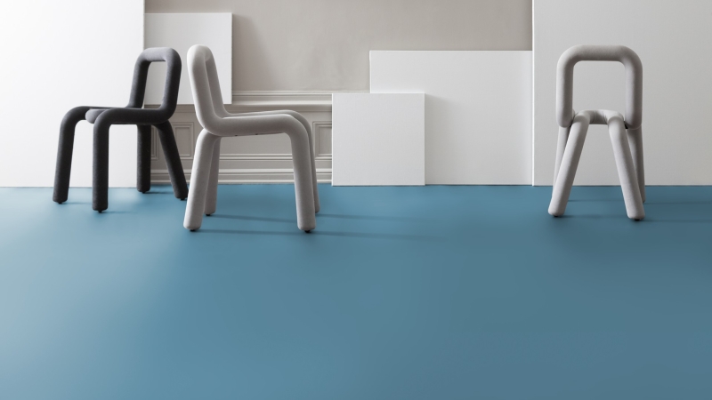 Gerflor DLW Uni Walton NEOCARE™ - 0095 Spring Blue Linoleum Bahnware 2,5 mm