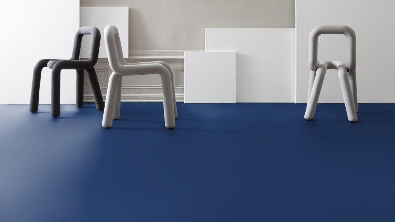 Gerflor DLW Uni Walton NEOCARE™ - 0100 Ocean Blue Linoleum Bahnware 2,5 mm