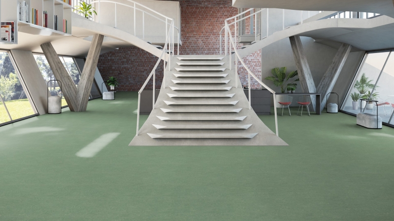 Gerflor DLW Marmorette NEOCARE™ 0043 Leaf Green Linoleum Bahnenware 2,5 mm