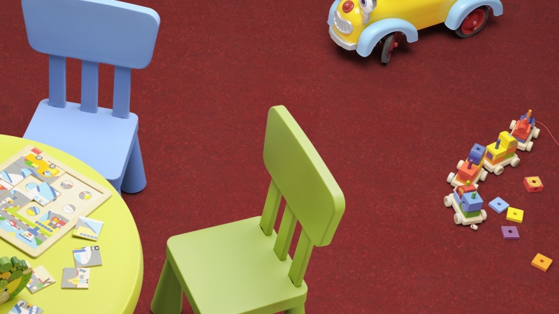 Gerflor DLW Marmorette NEOCARE™ 0018 Lobster Red Linoleum Bahnenware 2,5 mm