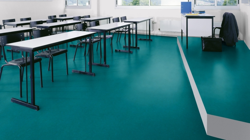 Gerflor DLW Marmorette NEOCARE™ 0129 Curacao Petrol Linoleum Bahnenware 2,5 mm