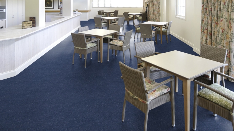 Gerflor DLW Marmorette NEOCARE™ 0148 Ink Blue Linoleum Bahnenware 2,5 mm