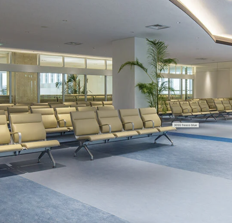 Forbo Marmoleum fresco - 3055 fresco blue Linoleum Bahnware 2,0 mm