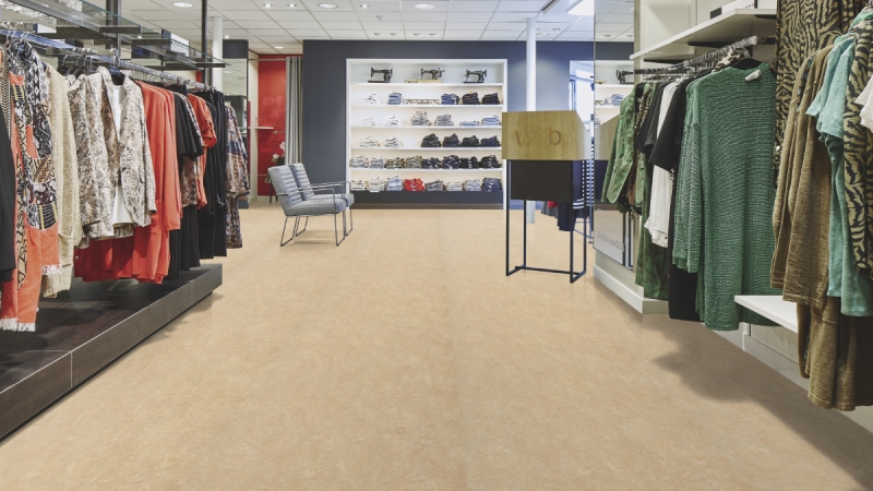 Forbo Marmoleum REAL - 2499 sand Linoleum Bahnenware 2,5 mm