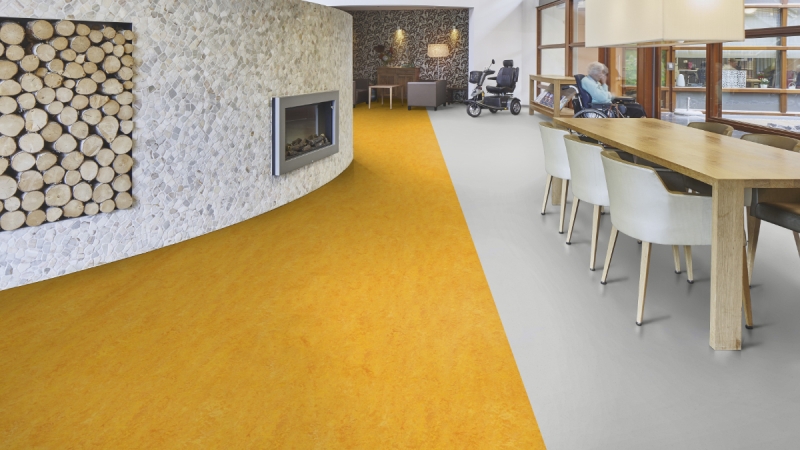 Forbo Marmoleum REAL - 3225 dandelion Linoleum Bahnenware 2,5 mm