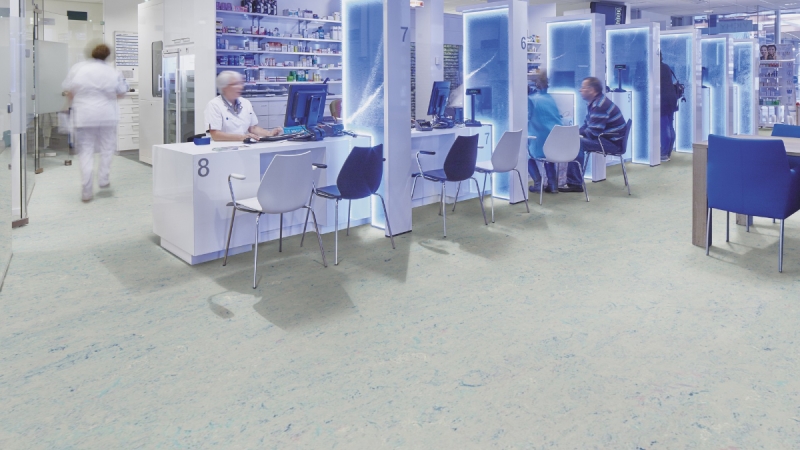 Forbo Marmoleum SPLASH - 3429 bluemoon Linoleum Bahnenware 2,5 mm