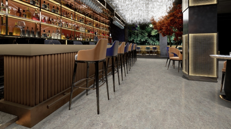 Forbo Marmoleum VIVACE - 3420 surprising storm Linoleum Bahnenware 2,5 mm