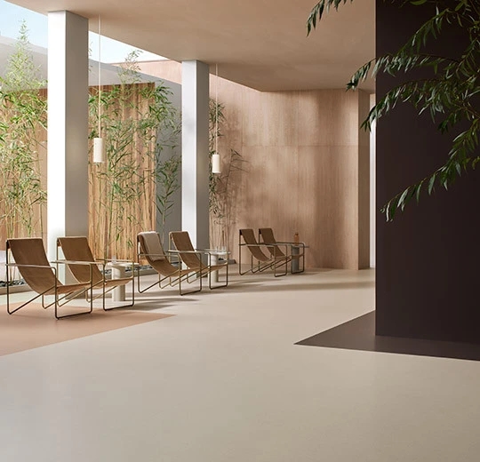 Forbo Marmoleum Cocoa - 3590 merengue Linoleum UNI Bahnenware 2,5 mm