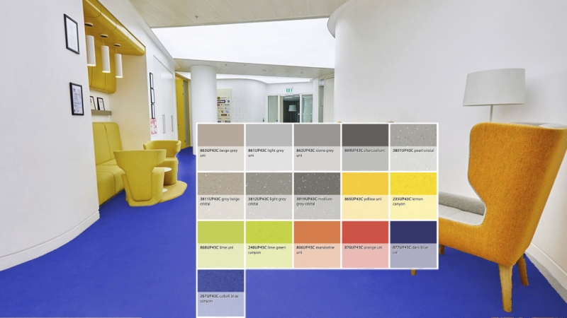 Forbo Modul'up Compact Colour - Bahnenware - 862UP43C stone grey uni