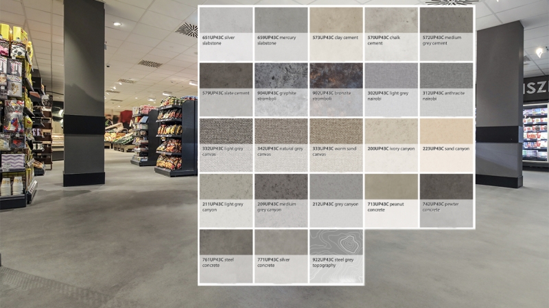 Forbo Modul'up Compact Material - Bahnenware - 573UP43C clay cement