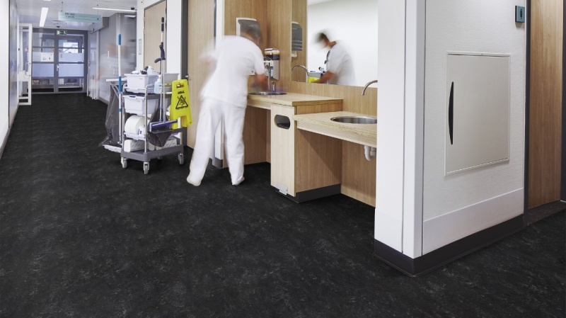 Forbo Marmoleum OHMEX - 72939 black Linoleum Bahnenware