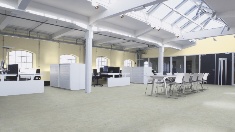 Forbo Marmoleum OHMEX - 73032 mist grey Linoleum Bahnenware