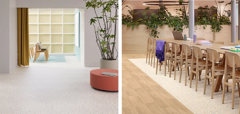 Forbo Sarlon Material 15 dB / 19 dB - Akustikbelag - 90400T4315/19 multicoloured mini terrazzo