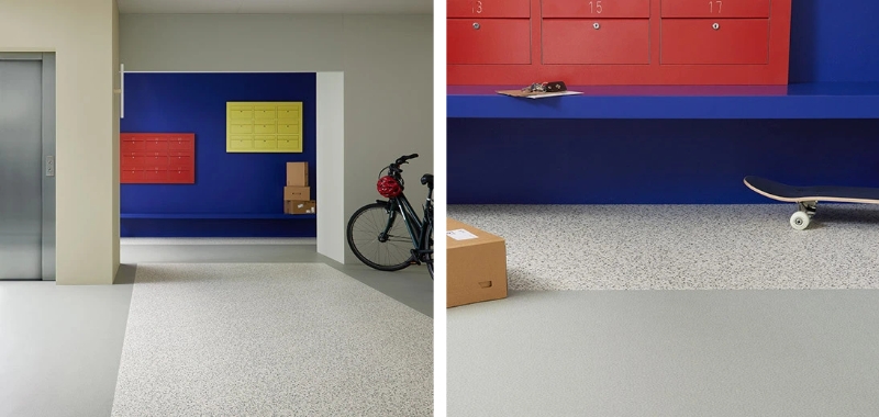 Forbo Sarlon Material 15 dB / 19 dB - Akustikbelag - 90401T4315/19 grey mini terrazzo