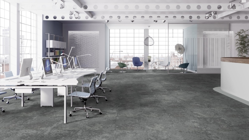 Forbo Tessera - Cloudscape - 3400 Nimbus Grey - Teppichfliese