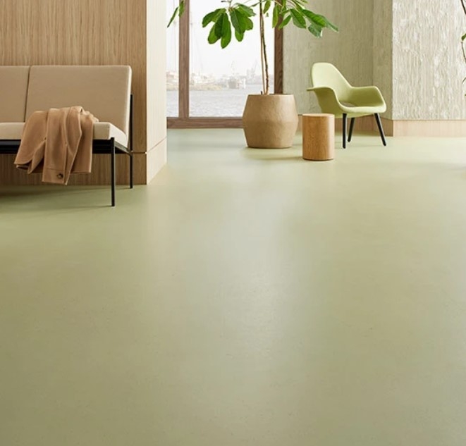 Forbo Marmoleum Cocoa - 3593 matcha Linoleum UNI Bahnenware 2,5 mm