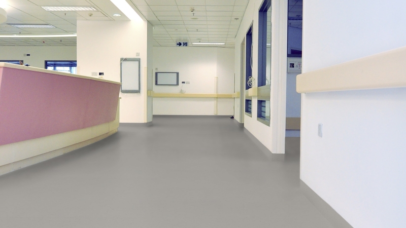 Gerflor DLW COLORETTE NEOCARE™ - 0058 Aluminium Grey Linoleum Bahnenware 2,5 mm