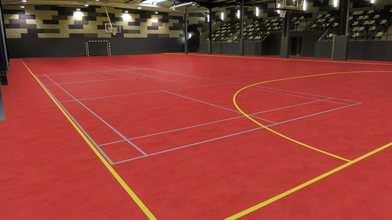 Gerflor DLW Linodur Sport 4 mm Neocare - 1013 Lava Red Linoleum Bahnenware