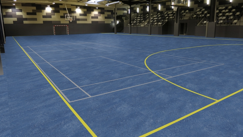 Gerflor DLW Linodur 4 mm - 1024 Speckled Blue Linoleum Bahnenware