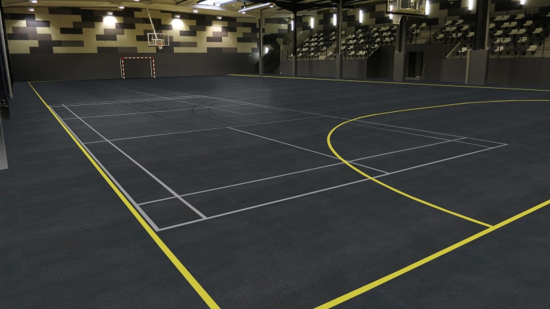 Gerflor DLW Linodur 4 mm - 1081 Sporty Black Linoleum Bahnenware