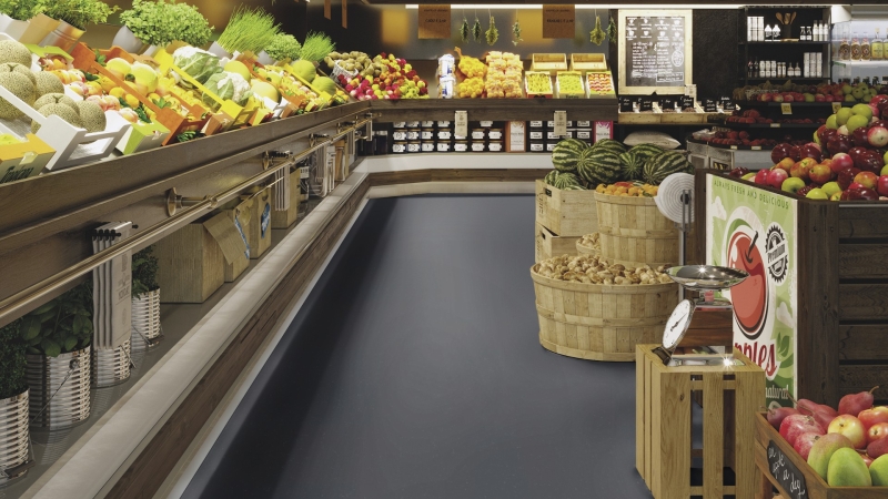 Gerflor DLW COLORETTE NEOCARE™ - 0081 Private Black Linoleum Bahnenware 2,5 mm