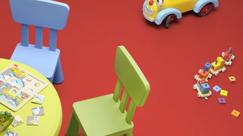 Gerflor DLW COLORETTE NEOCARE™ - 0118 Power Red Linoleum Bahnenware 2,5 mm