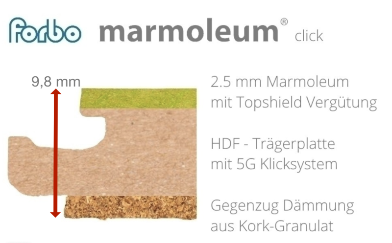 Forbo Marmoleum Click - 333858/633858 Barbados