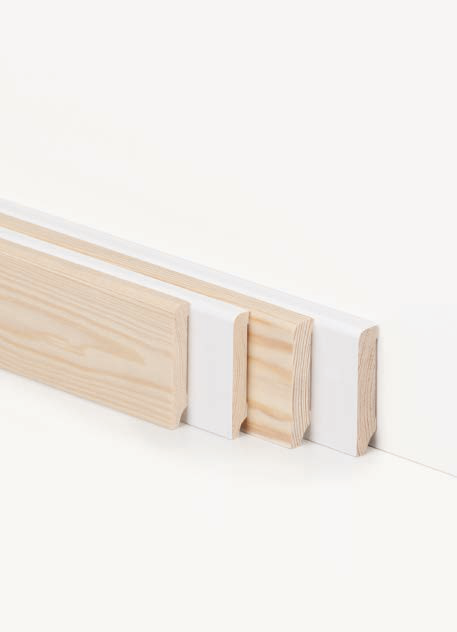 Südbrock Holzfußleiste 10 mm / 13 mm, Massivholz Kiefer, Oberkante abgerundet