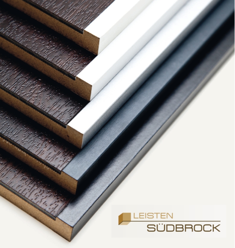 Südbrock Fußleiste f. Designbeläge, 13 x 56 x 2500 mm, MDF-Kern, Oberkante abgerundet
