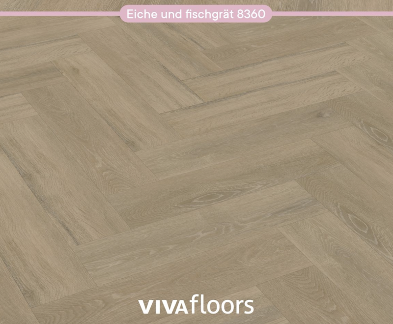 vivafloors Designbelag - Serie 8300 - Fischgrät 8360 - Klickvariante